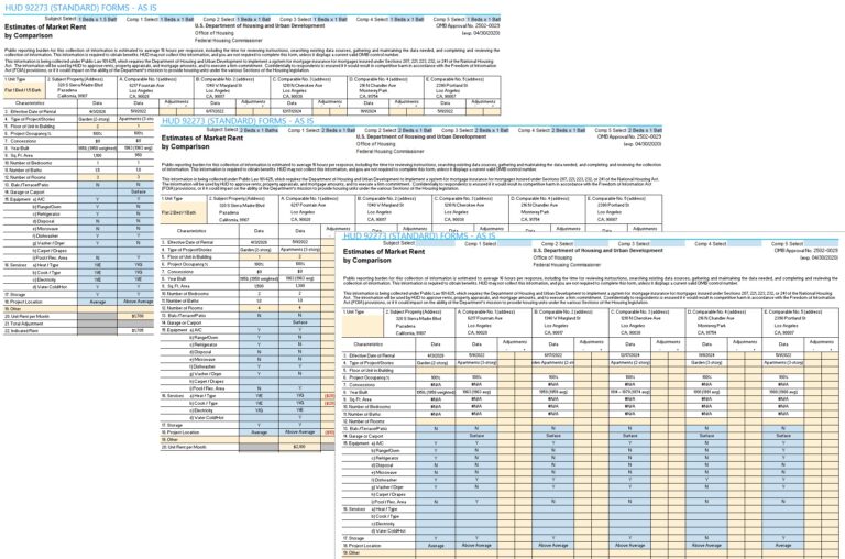HUD forms