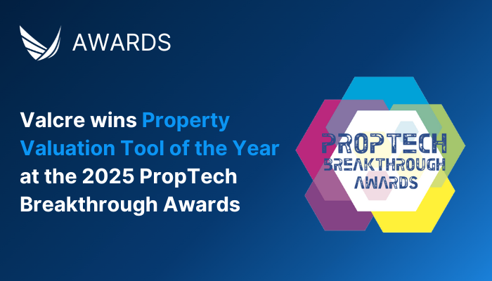 Valcre wins Property Valuation Tool of the Year at the 2025 PropTech Breakthrough Awards