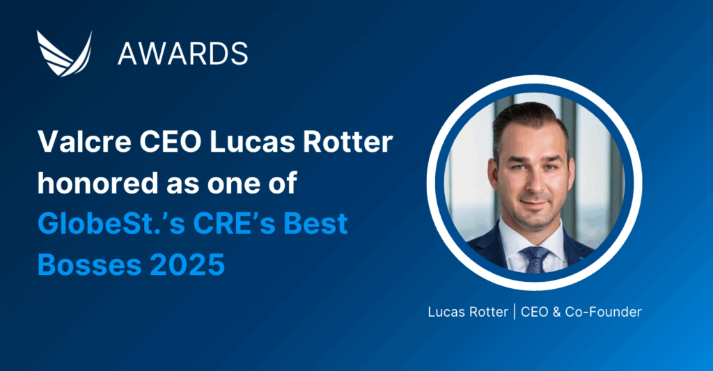 Valcre CEO Lucas Rotter honored as one of GlobeSt.'s CRE's Best Bosses 2025
