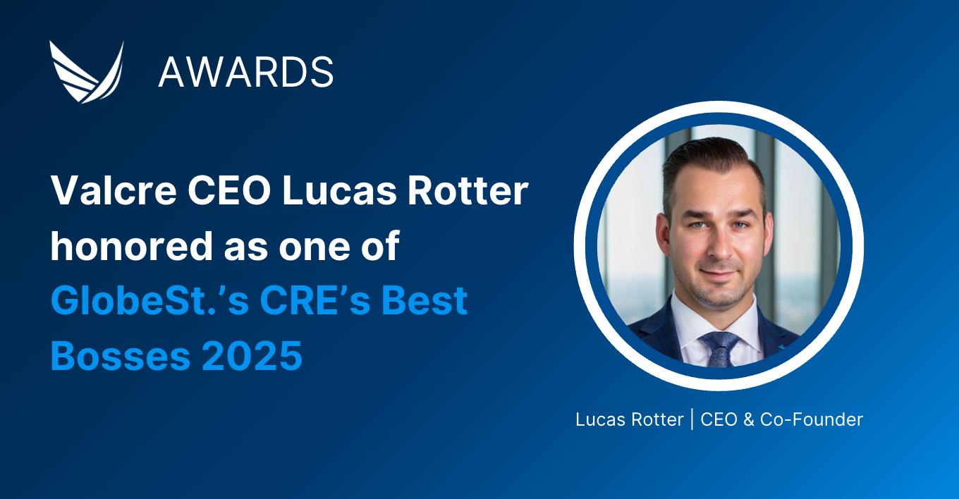 Valcre CEO Lucas Rotter honored as one of GlobeSt.'s CRE's Best Bosses 2025