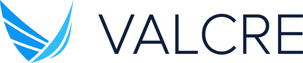 Valcre primary logo, color